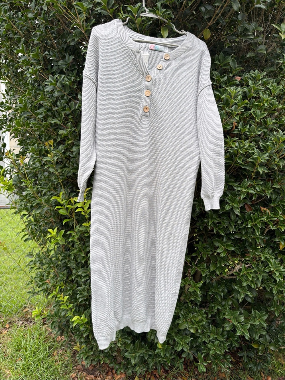 NEW Free People FP Beach Hailee Knit Heather Gray Midi Sweater Dress Women Sz XS